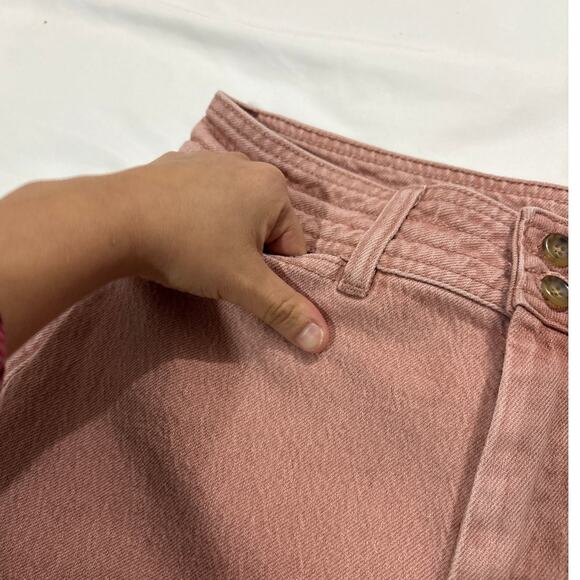 Faherty Women’s 28 Harbor High Rise Ankle Wide Leg Jeans Pink Boho Trendy Fun - Picture 4 of 12